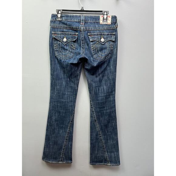 True Religion Jeans Womens size 27 World Tour Joey flared leg denim Flap Pockets - Picture 1 of 8